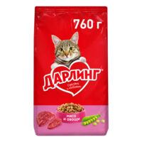 DARLING сух д/кошек Мясо/Овощи 1/8/760г (12558866)