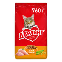 DARLING сух д/кошек Птица/Овощи 1/8/760г (12558966)