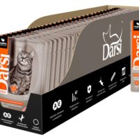DARSI, Паучи для кошек с чувствительным пищеварением, Индейка, кусочки в соусе, 85 г, 7803 (1*32)