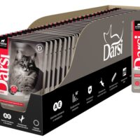 DARSI, Паучи для взрослых кошек, Ягненок, кусочки в соусе, 85 г, 7810 (1*32)