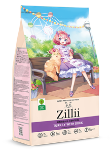 ZILLII (Зилли) Cat Hairball Control 2кг индейка и утка сухой для кошек, против комочков шерсти в желудке (352253)