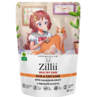 ZILLII (Зилли) Cat Skin & Coat Carel 0,085кг лосось в соусе для кошек здоровье кожи и шерсти (355681) (1*24)